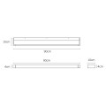 VK/02279/W/W/90 - Λευκό. 3000K. 2151lm. 24W. 120°. CRI>90. AC220-240V. LED Philips. -20°C→ 60°C. 50.000hrs. 90cm. Αλουμίνιο, ακρυλικό. IP44 VK/02279/W/W/90 - Λευκό. 3000K. 2151lm. 24W. 120°. CRI>90. AC220-240V. LED Philips. -20°C→ 60°C. 50.000hrs. 90cm. Αλουμίνιο, ακρυλικό. IP44