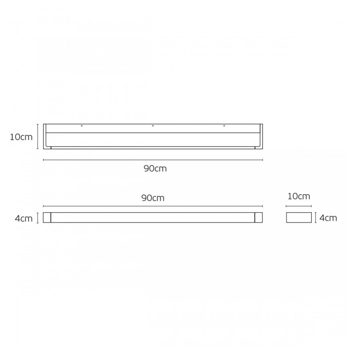 VK/02279/W/W/90 - Λευκό. 3000K. 2151lm. 24W. 120°. CRI>90. AC220-240V. LED Philips. -20°C→ 60°C. 50.000hrs. 90cm. Αλουμίνιο, ακρυλικό. IP44 VK/02279/W/W/90 - Λευκό. 3000K. 2151lm. 24W. 120°. CRI>90. AC220-240V. LED Philips. -20°C→ 60°C. 50.000hrs. 90cm. Αλουμίνιο, ακρυλικό. IP44