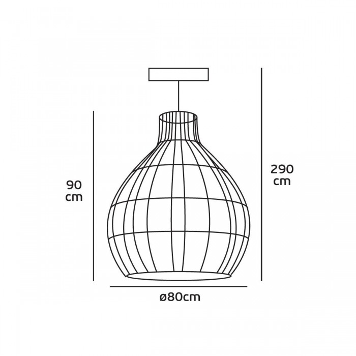 VK/03146PE/80 - Φωτιστικό κρεμαστό rattan, 240V, Ε27, Max 20W (LED), IP20, ø80x90cm, ανοιχτό καφέ VK/03146PE/80 - Φωτιστικό κρεμαστό rattan, 240V, Ε27, Max 20W (LED), IP20, ø80x90cm, ανοιχτό καφέ