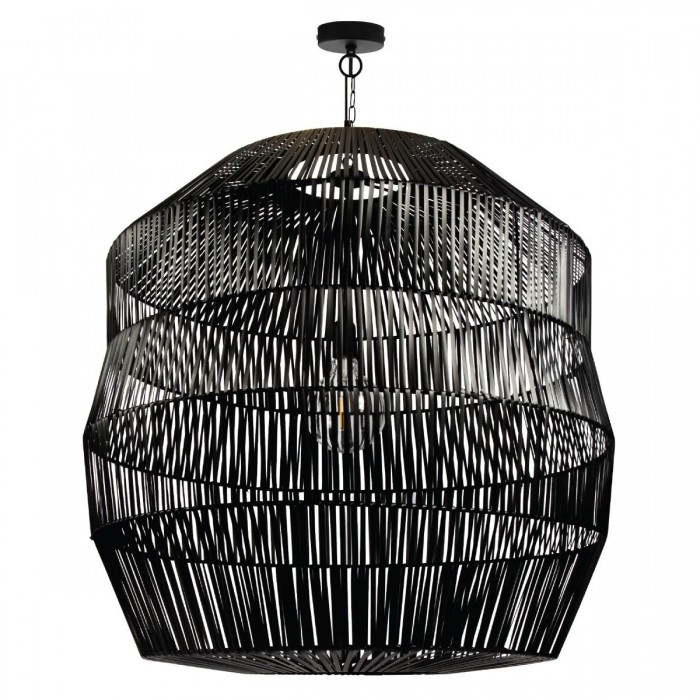 VK/03147PE/78 - Φωτιστικό κρεμαστό PC Rattan, 240V, Ε27, Max 20W (LED), IP20, ø78x78cm, μαύρο VK/03147PE/78 - Φωτιστικό κρεμαστό PC Rattan, 240V, Ε27, Max 20W (LED), IP20, ø78x78cm, μαύρο