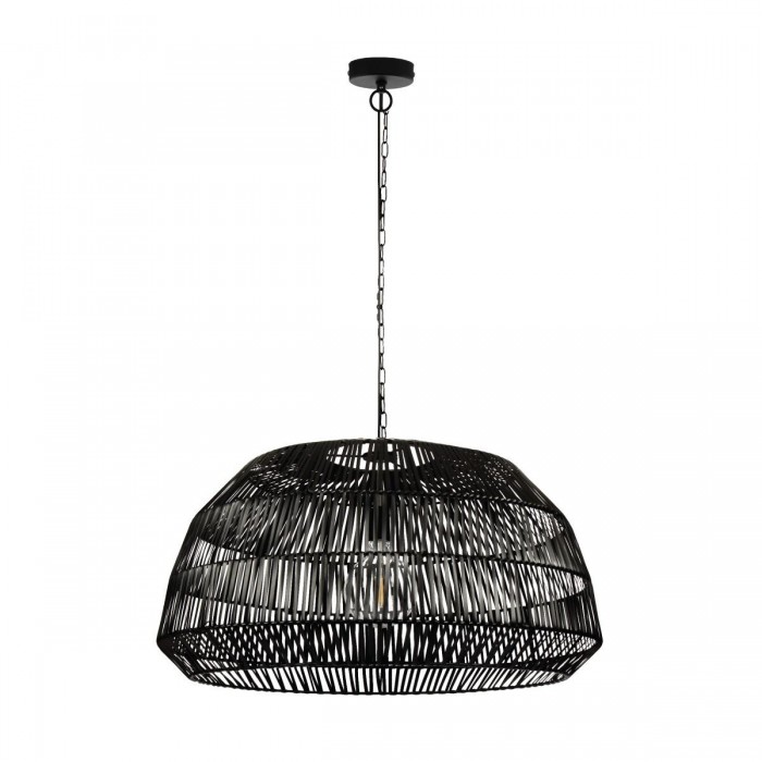 VK/03148PE/73 - Φωτιστικό κρεμαστό PC Rattan, 240V, Ε27, Max 20W (LED), IP20, ø73x38cm, μαύρο VK/03148PE/73 - Φωτιστικό κρεμαστό PC Rattan, 240V, Ε27, Max 20W (LED), IP20, ø73x38cm, μαύρο
