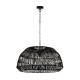 VK/03148PE/73 - Φωτιστικό κρεμαστό PC Rattan, 240V, Ε27, Max 20W (LED), IP20, ø73x38cm, μαύρο VK/03148PE/73 - Φωτιστικό κρεμαστό PC Rattan, 240V, Ε27, Max 20W (LED), IP20, ø73x38cm, μαύρο