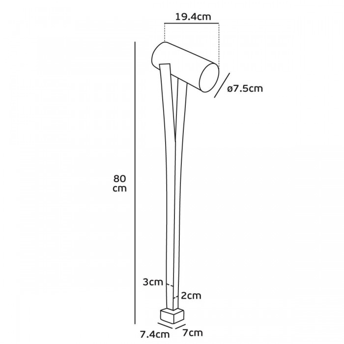 VK/02157/W/W - Φωτιστικό Led δαπέδου, 100-240V, 10W, 3000K, 500lm, IP54, ø7.5x19.4x80cm, λευκό VK/02157/W/W - Φωτιστικό Led δαπέδου, 100-240V, 10W, 3000K, 500lm, IP54, ø7.5x19.4x80cm, λευκό