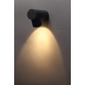 VK/02158/AN/W - Φωτιστικό Led τοίχου, 100-240V, 10W, 3000K, 500lm, IP54, ø8x14.6x20cm, ανθρακί