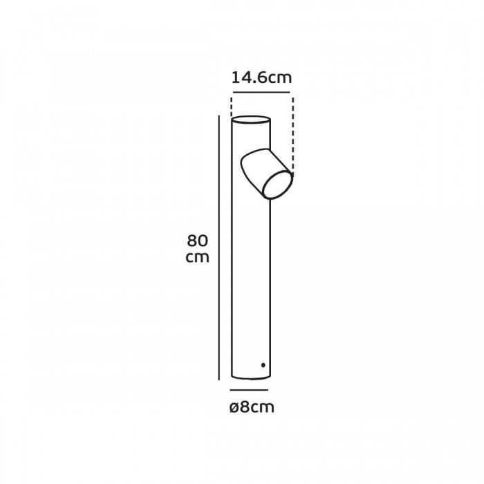 VK/02159/80/AN/W - Φωτιστικό Led δαπέδου, 100-240V, 10W, 3000K, 500lm, IP54, ø8x14.6x80cm, ανθρακί VK/02159/80/AN/W - Φωτιστικό Led δαπέδου, 100-240V, 10W, 3000K, 500lm, IP54, ø8x14.6x80cm, ανθρακί