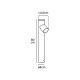 VK/02159/80/AN/W - Φωτιστικό Led δαπέδου, 100-240V, 10W, 3000K, 500lm, IP54, ø8x14.6x80cm, ανθρακί VK/02159/80/AN/W - Φωτιστικό Led δαπέδου, 100-240V, 10W, 3000K, 500lm, IP54, ø8x14.6x80cm, ανθρακί