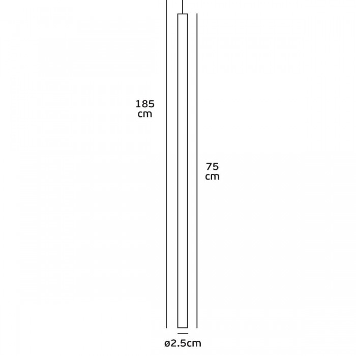 VK/04396/BR/W/75 - Φωτιστικό LED κρεμαστό, 220-240V, 7W, 3000K, 675lm, CRI>90, IP20, L75cm, καφέ VK/04396/BR/W/75 - Φωτιστικό LED κρεμαστό, 220-240V, 7W, 3000K, 675lm, CRI>90, IP20, L75cm, καφέ
