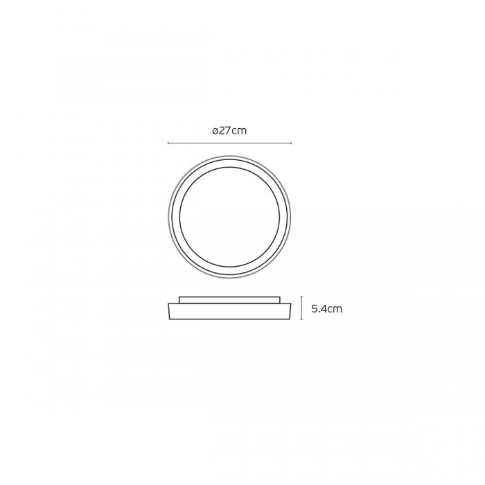 VK/02220/AN/W - Φωτιστικό Led οροφής, 3000K, 24W, 2625lm, 110°, CRI>80, IP54, ø27x5.4cm, ανθρακί VK/02220/AN/W - Φωτιστικό Led οροφής, 3000K, 24W, 2625lm, 110°, CRI>80, IP54, ø27x5.4cm, ανθρακί