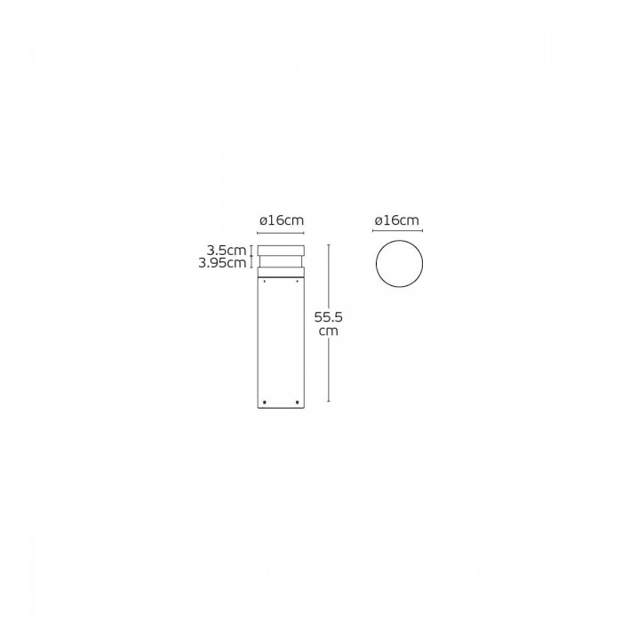 VK/02229/AN/W/60 - Φωτιστικό Led δαπέδου, 220-240V, 3000K. 20W. 2169lm. 180°, CRI>80, IP65, ø16xL55.5cm, ανθρακί VK/02229/AN/W/60 - Φωτιστικό Led δαπέδου, 220-240V, 3000K. 20W. 2169lm. 180°, CRI>80, IP65, ø16xL55.5cm, ανθρακί