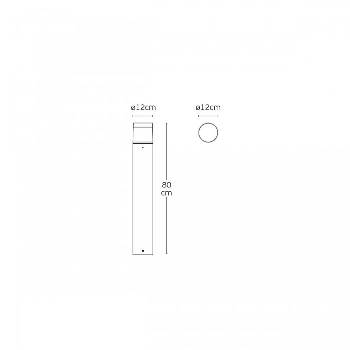 VK/02230/W/W - Φωτιστικό Led δαπέδου, 220-240V, 3000K. 9W. 1051lm. 170°, CRI>80, IP65, ø12xL80cm, ματ λευκό VK/02230/W/W - Φωτιστικό Led δαπέδου, 220-240V, 3000K. 9W. 1051lm. 170°, CRI>80, IP65, ø12xL80cm, ματ λευκό
