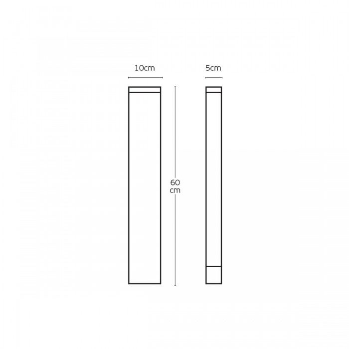 VK/02231/AN/W - Φωτιστικό Led δαπέδου, 3000K, 6W, 604lm, 100°, CRI>80, 10x5xL60cm, IP54, ανθρακί VK/02231/AN/W - Φωτιστικό Led δαπέδου, 3000K, 6W, 604lm, 100°, CRI>80, 10x5xL60cm, IP54, ανθρακί