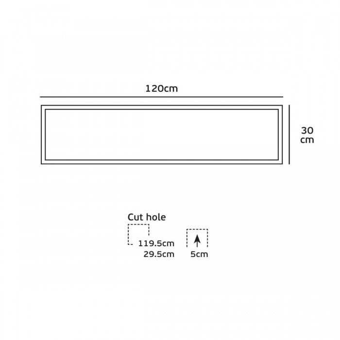 VK/04041/RF - Βάση χωνευτή για LED PANEL VK/04041, VK/04426 με σετ μεταλλικών κλιπς