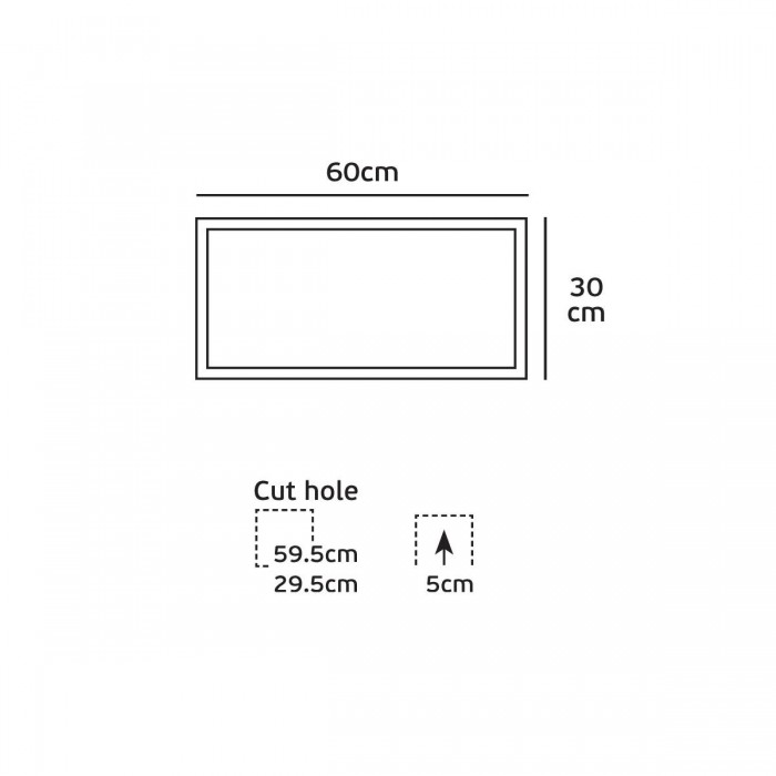  VK/04051/RF - Βάση χωνευτή για LED panel VK/04051 με σετ μεταλλικών κλιπς