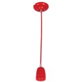 VK/510/PE/R - Κρεμαστό φωτιστικό, E27, κόκκινο, max 60W