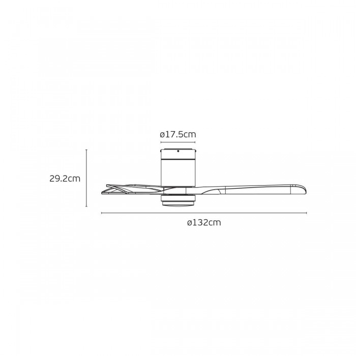 VK/04665/AIR/BW - Μαύρο + Walnut. 3000K-6000K. 20W. 1200lm. Στροφές 90-170/λεπτό. ø132cm. AC100-240V. Οροφής. Ισχύς κινητήρα DC35W. Ισχύς φωτισμού 20W. Περιλαμβάνεται τηλεχειριστήριο & επιτοίχιος χειρισμός. Σίδερο & μασίφ ξύλο (πτερύγια). IP20