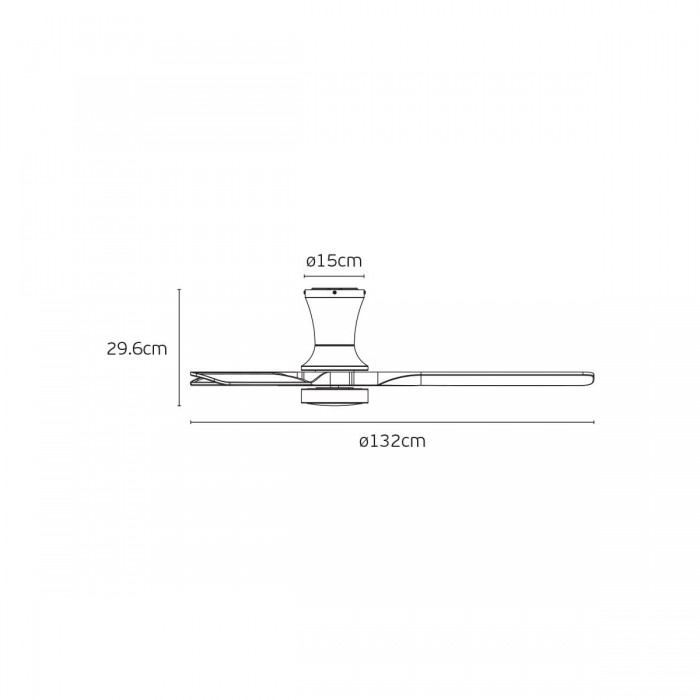 VK/04666/AIR/BW/ABS - Μαύρο + Wooden grain. 3000K-6000K. 22W. 1027lm. Στροφές 90-170/λεπτό. ø132cm. AC100-240V. Οροφής. Ισχύς κινητήρα DC35W. Ισχύς φωτισμού 22W. Περιλαμβάνεται τηλεχειριστήριο & επιτοίχιος χειρισμός. Σίδερο & ABS (πτερύγια). IP20