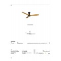 VK/04666/AIR/BW/ABS - Μαύρο + Wooden grain. 3000K-6000K. 22W. 1027lm. Στροφές 90-170/λεπτό. ø132cm. AC100-240V. Οροφής. Ισχύς κινητήρα DC35W. Ισχύς φωτισμού 22W. Περιλαμβάνεται τηλεχειριστήριο & επιτοίχιος χειρισμός. Σίδερο & ABS (πτερύγια). IP20