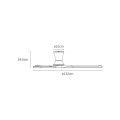 VK/04664/AIR/W -<p>Λευκό. DC35W (moter). Στροφές 75-140/λεπτό. ø132cm.AC100-240V. Οροφής. Περιλαμβάνεται τηλεχειριστήριο & επιτοίχιος χειρισμός. Σίδερο & ABS (πτερύγια). IP20</p>