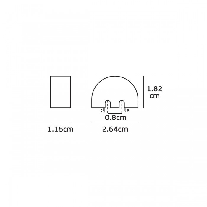 VK/END/14/TR - Τάπα για 14mm LED σύστημα