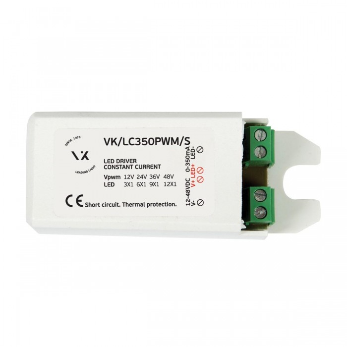 VK/LC350PWM/S - Τροφοδοτικό για led modules, ντιμαριζόμενο 350mA 12-48V IP20