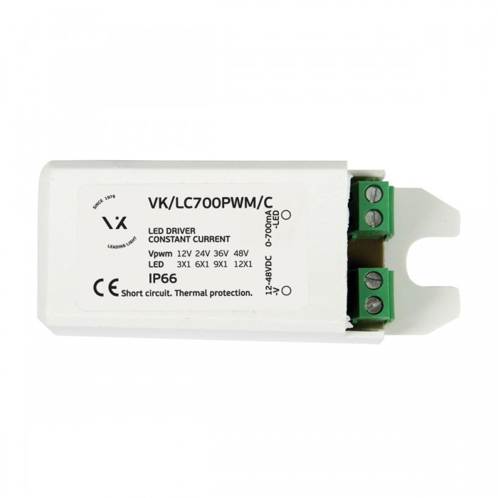 VK/LC700PWM/C - Τροφοδοτικό για led modules, ντιμαριζόμενο 700mA 12-48V IP66