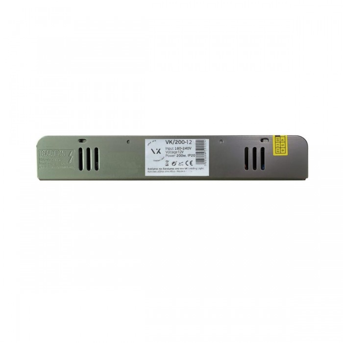 VK/200-12 - Τροφοδοτικό  Led 12V 200W. IP20