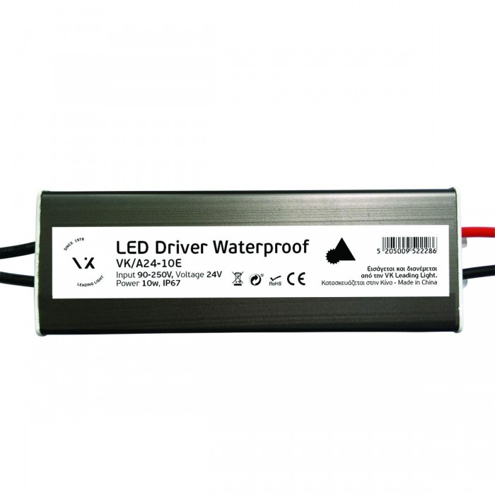 VK/Α24-10E - Τροφοδοτικό Led 24V 10W. IP67