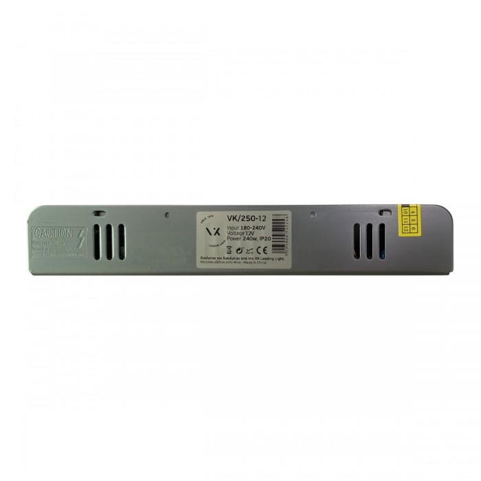 VK/250-12 - Τροφοδοτικό  Led 12V 240W. IP20