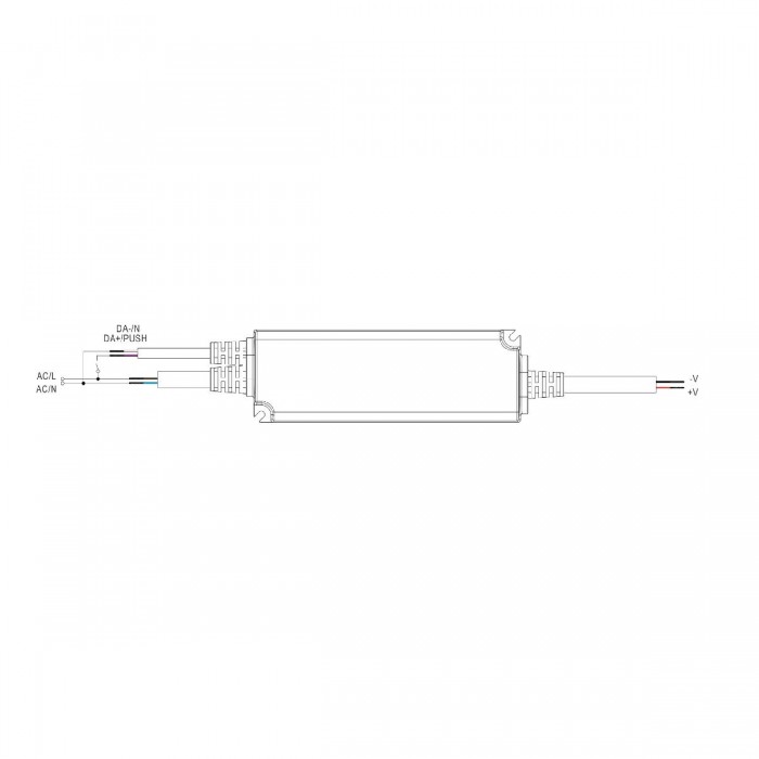 XLN-60-24DA2 - Led τροφοδοτικό  Mean well Dali. 110-305V. Πλαστικό. Dimming Dali. IP67