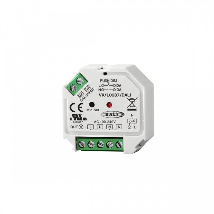 VK/10087/DALI -<p>DALI + Push AC phase cut dimmer, 100-240VAC, 100-200W LED λάμπες/τροφοδοτικά, 200-400W αλογόνου λάμπες, λευκό</p> VK/10087/DALI -<p>DALI + Push AC phase cut dimmer, 100-240VAC, 100-200W LED λάμπες/τροφοδοτικά, 200-400W αλογόνου λάμπες, λευκό</p>