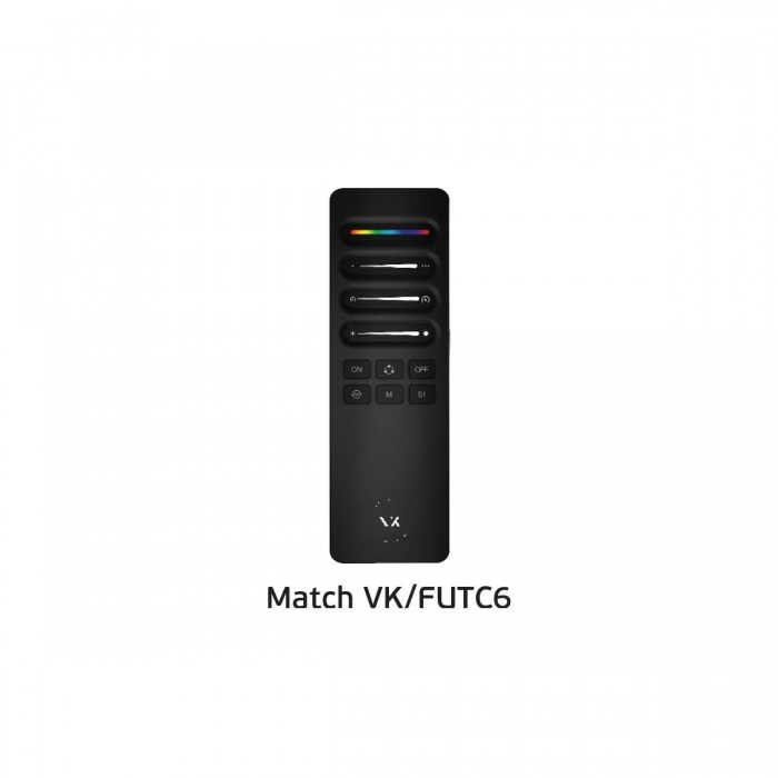 VK/SPIRW5 - 5 in 1 χειριστήριο Magic Ledstrips. DC5-24V. Output 6A/channel. Output current Max 10A. 2.4G RF RGB + CCT. Standby current 20mA. Wifi + RF 2.4GHz. 30m. Πλαστικό. Dim Single, CCT, RGB, RGBW, RGB + CCT. -10°→ 40°C. Ταιριάζει με VK/FUTC6. IP20. VK/SPIRW5 - 5 in 1 χειριστήριο Magic Ledstrips. DC5-24V. Output 6A/channel. Output current Max 10A. 2.4G RF RGB + CCT. Standby current 20mA. Wifi + RF 2.4GHz. 30m. Πλαστικό. Dim Single, CCT, RGB, RGBW, RGB + CCT. -10°→ 40°C. Ταιριάζει με VK/FUTC6. IP20.