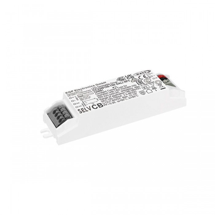 CC23W/100-700/DALI/NFC - Led τροφοδοτικό KGP Dali. 100-700mA. 26.3W. AC220-240V. Πλαστικό. Dim Dali NFC. IP20