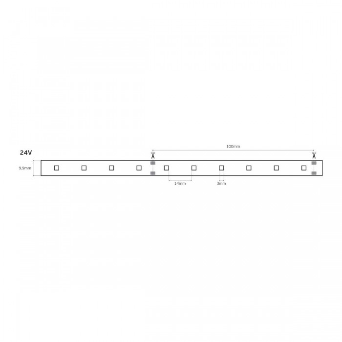VK/24/3528/W/60 - Ταινία Led SMD 2835, 24V, 5W/m, 674lm/m, 3000K, 5m/roll, CRI>80, IP20 - 5m VK/24/3528/W/60 - Ταινία Led SMD 2835, 24V, 5W/m, 674lm/m, 3000K, 5m/roll, CRI>80, IP20 - 5m