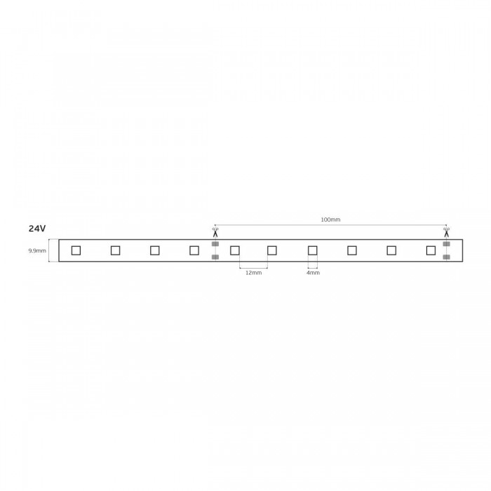 VK/24/5050/W/60 -<p>Ταινία Led SMD 5050/m, 24V, 11W/m, 1048lm/m, 3000K, CRI>80, IP20</p> - 5m