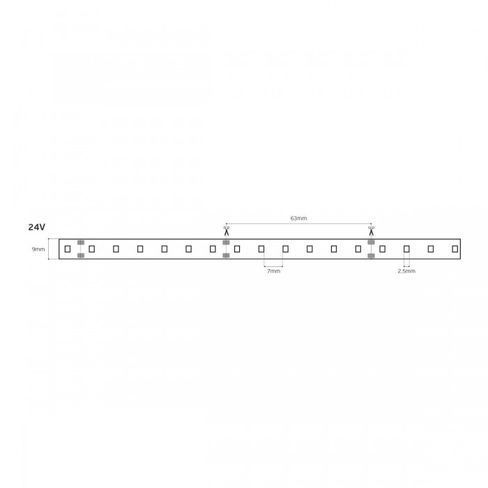VK/24/3528J/W/96 - Ταινία Led SMD 2835, 24V, 9W/m, 1074lm/m, 3000K, 5m/roll, CRI>80, IP55 - 5m VK/24/3528J/W/96 - Ταινία Led SMD 2835, 24V, 9W/m, 1074lm/m, 3000K, 5m/roll, CRI>80, IP55 - 5m