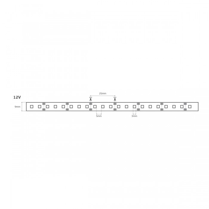 VK/12/3528/WW/120 - Ταινία Led SMD 2835, 12V, 10W/m, 1214lm/m, 2700K, 5m/roll, CRI>80, IP20 - 5m VK/12/3528/WW/120 - Ταινία Led SMD 2835, 12V, 10W/m, 1214lm/m, 2700K, 5m/roll, CRI>80, IP20 - 5m