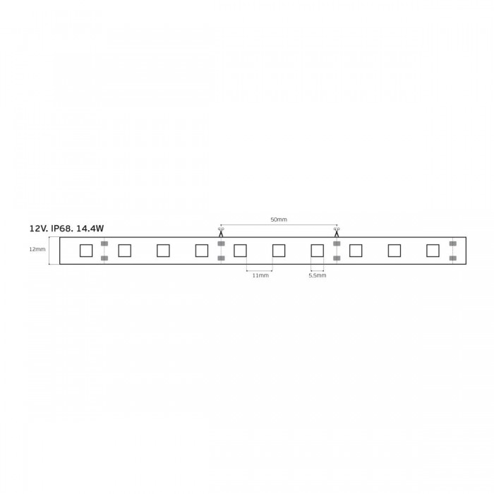 VK/12/5050W/RGB/60 - Ταινία Led SMD 5050, 12V, 7W/m, 451lm/m, RGB, 5m/roll, CRI>80, IP68 - 5m VK/12/5050W/RGB/60 - Ταινία Led SMD 5050, 12V, 7W/m, 451lm/m, RGB, 5m/roll, CRI>80, IP68 - 5m