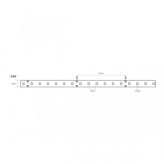 VK/24/3528/C/96 - Ταινία Led SMD 2835, 24V, 9W/m, 1178lm/m, 4000K, 5m/roll, CRI>80, IP20 - 5m VK/24/3528/C/96 - Ταινία Led SMD 2835, 24V, 9W/m, 1178lm/m, 4000K, 5m/roll, CRI>80, IP20 - 5m