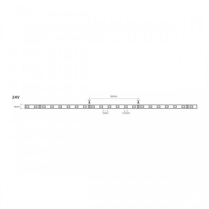 VK/24/2835/W/120/4MM - Ταινία Led SMD 2835, 24V, 9.69W/m, 969lm/m, 3000K, 5m/roll, CRI>90, IP20 - 5m VK/24/2835/W/120/4MM - Ταινία Led SMD 2835, 24V, 9.69W/m, 969lm/m, 3000K, 5m/roll, CRI>90, IP20 - 5m