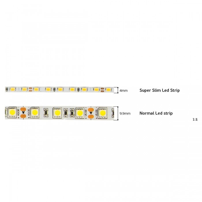VK/24/2835/W/120/4MM - Ταινία Led SMD 2835, 24V, 9.69W/m, 969lm/m, 3000K, 5m/roll, CRI>90, IP20 - 5m VK/24/2835/W/120/4MM - Ταινία Led SMD 2835, 24V, 9.69W/m, 969lm/m, 3000K, 5m/roll, CRI>90, IP20 - 5m