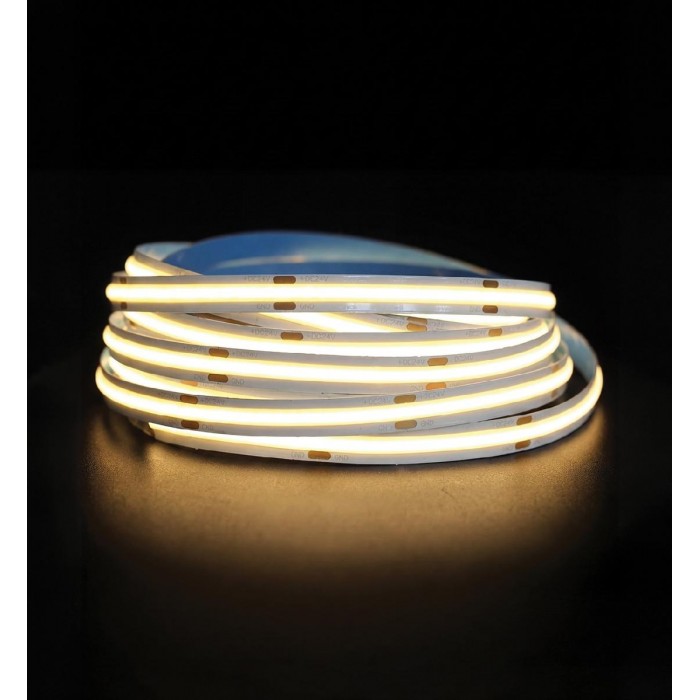 VK/24/COB/927/320/3W -<p>Ταινία LED COB. 24V. 2700K. 300lm/m. Κοπή κάθε 50mm. 3W/m. 5m/roll. LED COB 320. Led qty 320pcs/m. CRI>90. Dim yes. -40°C → 80°C. IP20</p> - 5m VK/24/COB/927/320/3W -<p>Ταινία LED COB. 24V. 2700K. 300lm/m. Κοπή κάθε 50mm. 3W/m. 5m/roll. LED COB 320. Led qty 320pcs/m. CRI>90. Dim yes. -40°C → 80°C. IP20</p> - 5m
