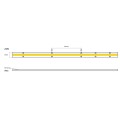 VK/24/COBW/927/320 - Ταινία LED COB. 24V. 2700K. 710lm/m. Κοπή κάθε 50mm. 7W/m. 5m/roll. LED COB 320. Led qty 320pcs/m. CRI>90. Dim yes. -40°C → 80°C. IP65 - 5m VK/24/COBW/927/320 - Ταινία LED COB. 24V. 2700K. 710lm/m. Κοπή κάθε 50mm. 7W/m. 5m/roll. LED COB 320. Led qty 320pcs/m. CRI>90. Dim yes. -40°C → 80°C. IP65 - 5m