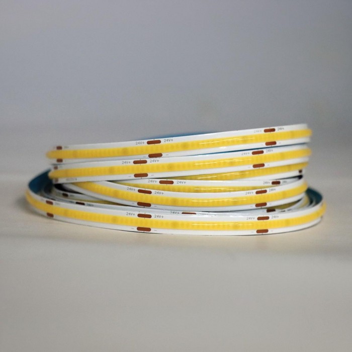 VK/24/COB/927/528 - Ταινία LED COB. 24V. 2700K. 1400lm/m. Κοπή κάθε 45.45mm. 14W/m. 5m/roll. LED COB 528. Led qty 528pcs/m. CRI>90. Dim yes. -40°C → 80°C. IP20 - 5m VK/24/COB/927/528 - Ταινία LED COB. 24V. 2700K. 1400lm/m. Κοπή κάθε 45.45mm. 14W/m. 5m/roll. LED COB 528. Led qty 528pcs/m. CRI>90. Dim yes. -40°C → 80°C. IP20 - 5m