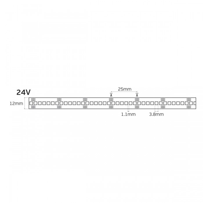 VK/24/3838W/RGB/240 - Ταινία Led SMD 3838 EPISTAR, 24V, 24W/m, 862lm/m, RGB, 5m/roll, CRI>80, IP67 - 5m VK/24/3838W/RGB/240 - Ταινία Led SMD 3838 EPISTAR, 24V, 24W/m, 862lm/m, RGB, 5m/roll, CRI>80, IP67 - 5m