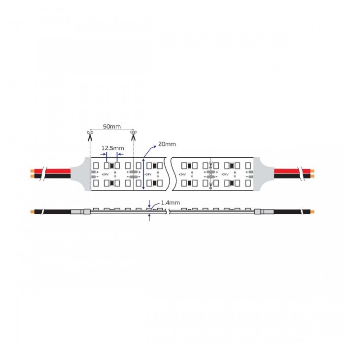 VK/24/2835/930/320 - Ταινία Led 24V, 33W/m, 4716lm/m, 3000K, 5m/roll, CRI>90, IP20 - 5m VK/24/2835/930/320 - Ταινία Led 24V, 33W/m, 4716lm/m, 3000K, 5m/roll, CRI>90, IP20 - 5m