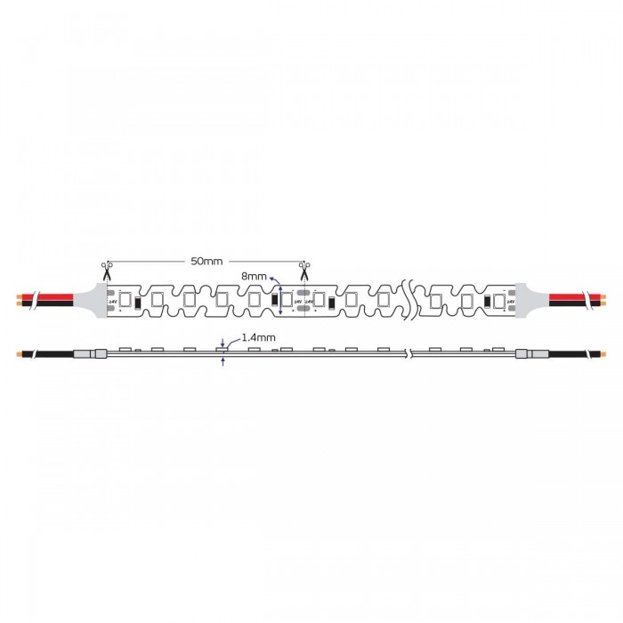 VK/24/2835S/930/120 - Ταινία Led S-shaped, 24V, 12W/m, 1339lm/m, 3000K, 5m/roll, CRI>90, IP20 - 5m VK/24/2835S/930/120 - Ταινία Led S-shaped, 24V, 12W/m, 1339lm/m, 3000K, 5m/roll, CRI>90, IP20 - 5m