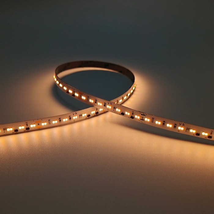 VK/24/2216/CCT/224/90 - Ταινία LED CCT. 24V. 1800K-3000K. 1520lm/m. Κοπή κάθε 62.5mm. 16W/m. 5m/roll. LED SMD 2216. Led qty 224pcs/m. CRI>90. Dim yes. -20°C → 45°C.  IP20 - 5m