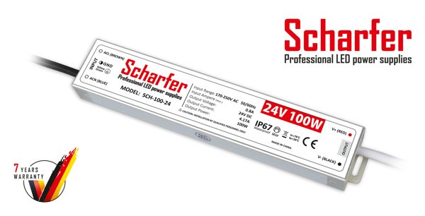 Τροφοδοτικό Scharfer 24V 100W IP67
