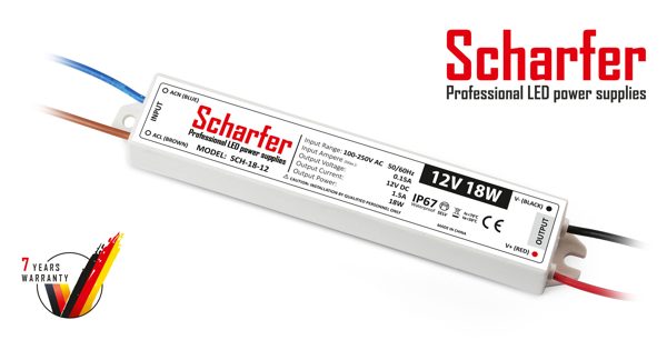 Τροφοδοτικό Scharfer 12V 18W IP67